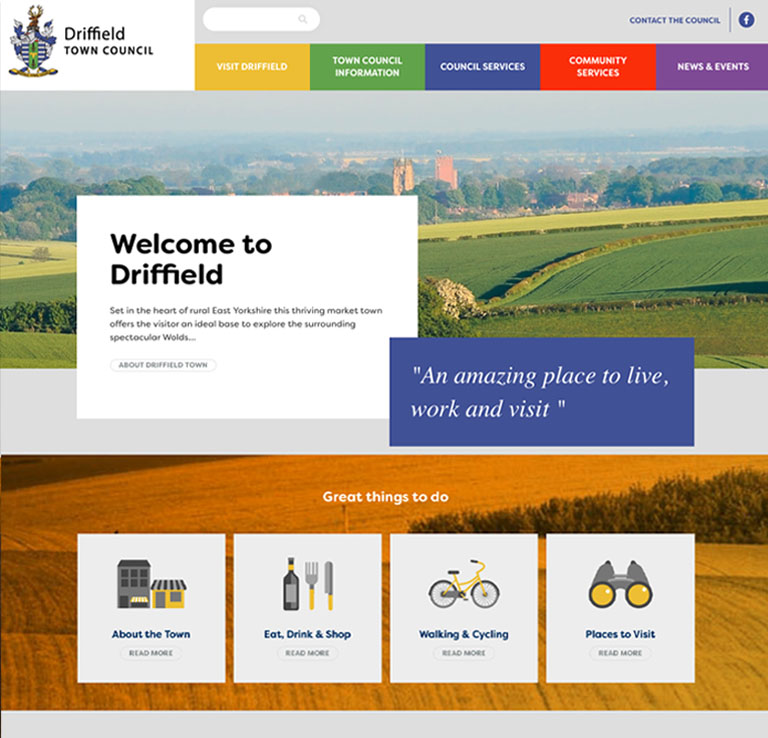 Designing & developing a council website