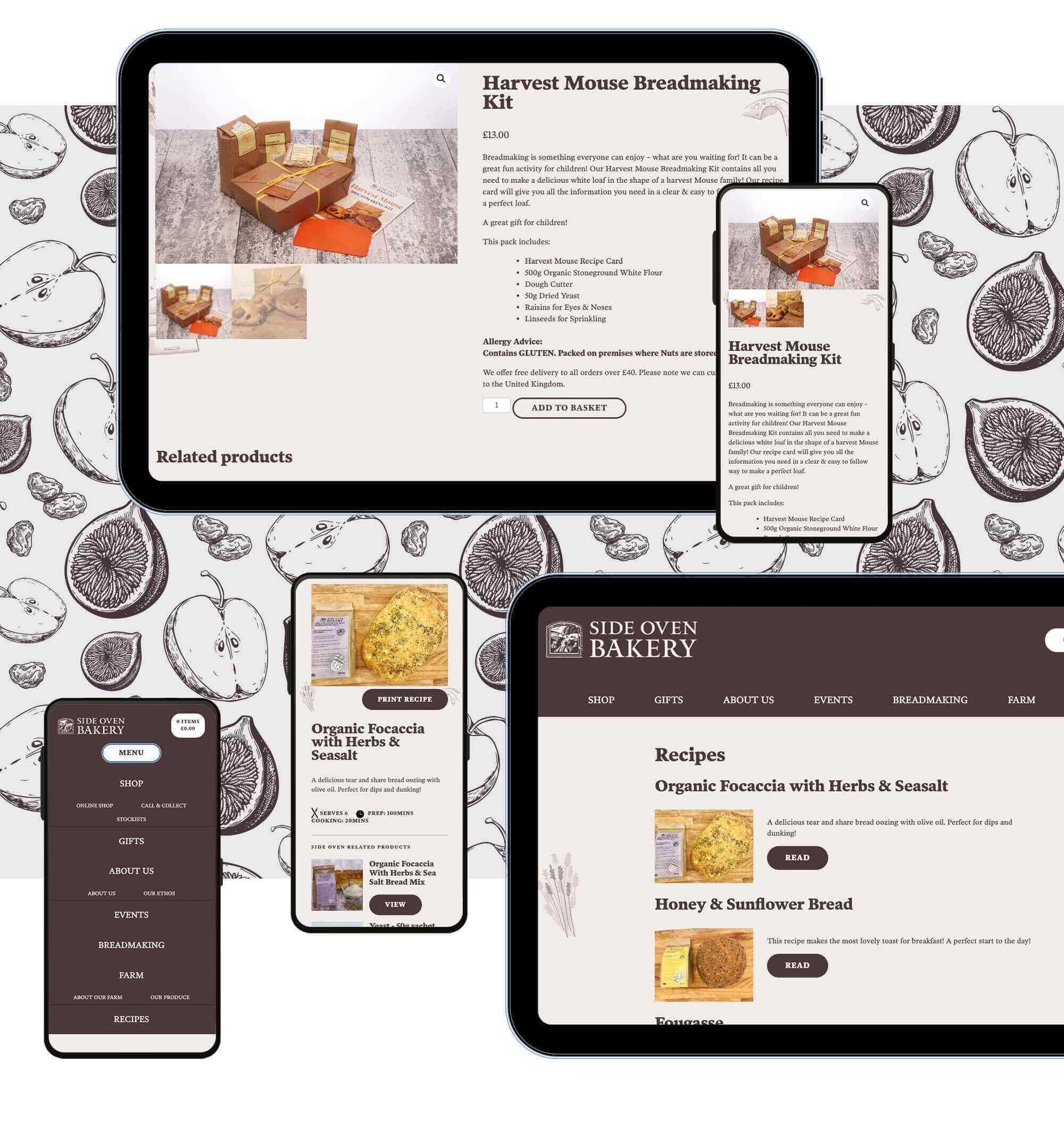 Side Oven Bakery Responsive Design