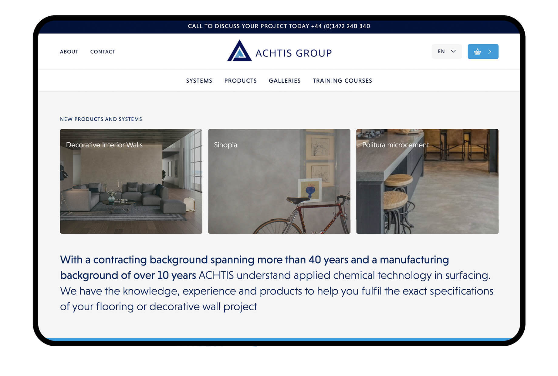 Achtis Group Website Desktop