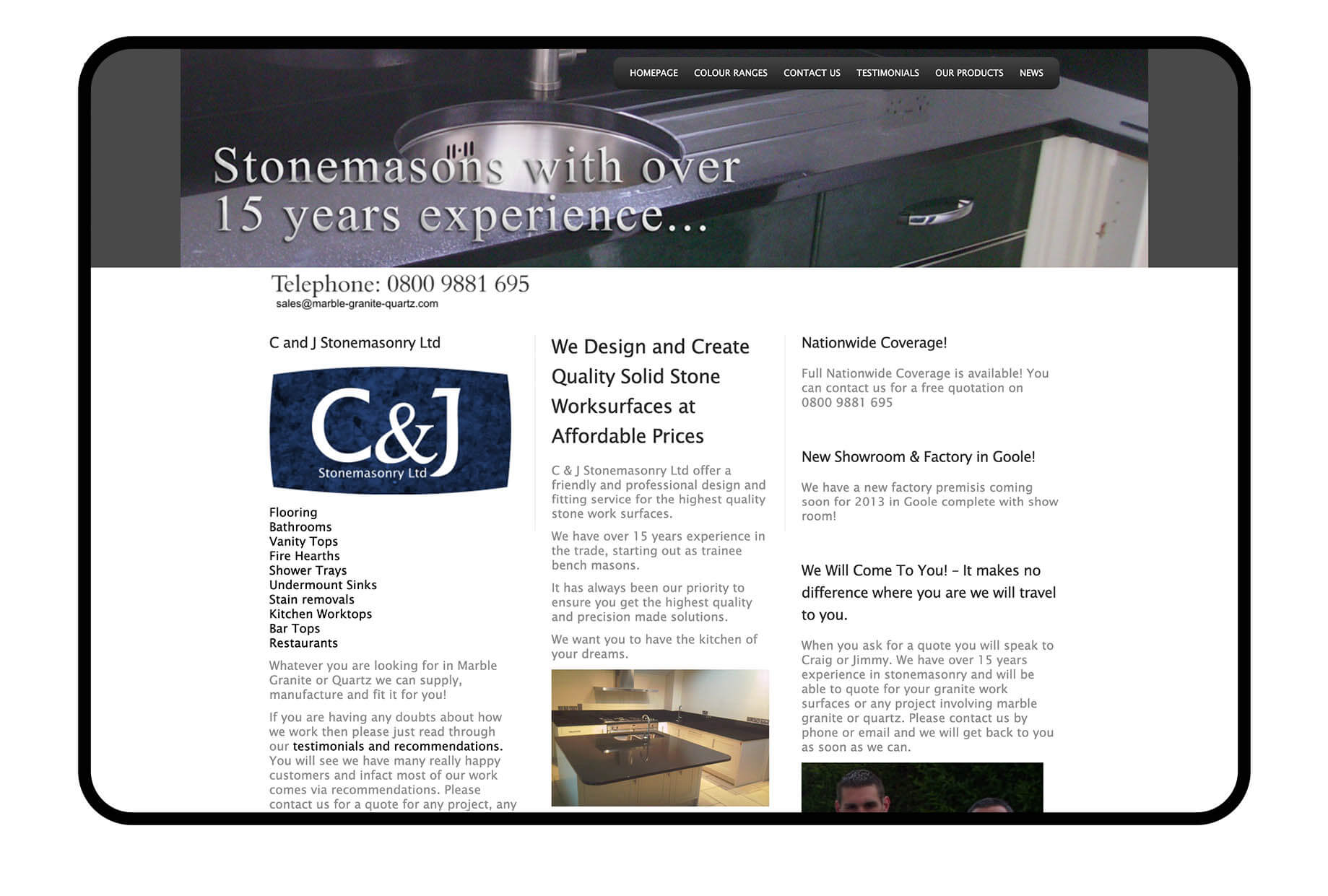 C&J Old Website