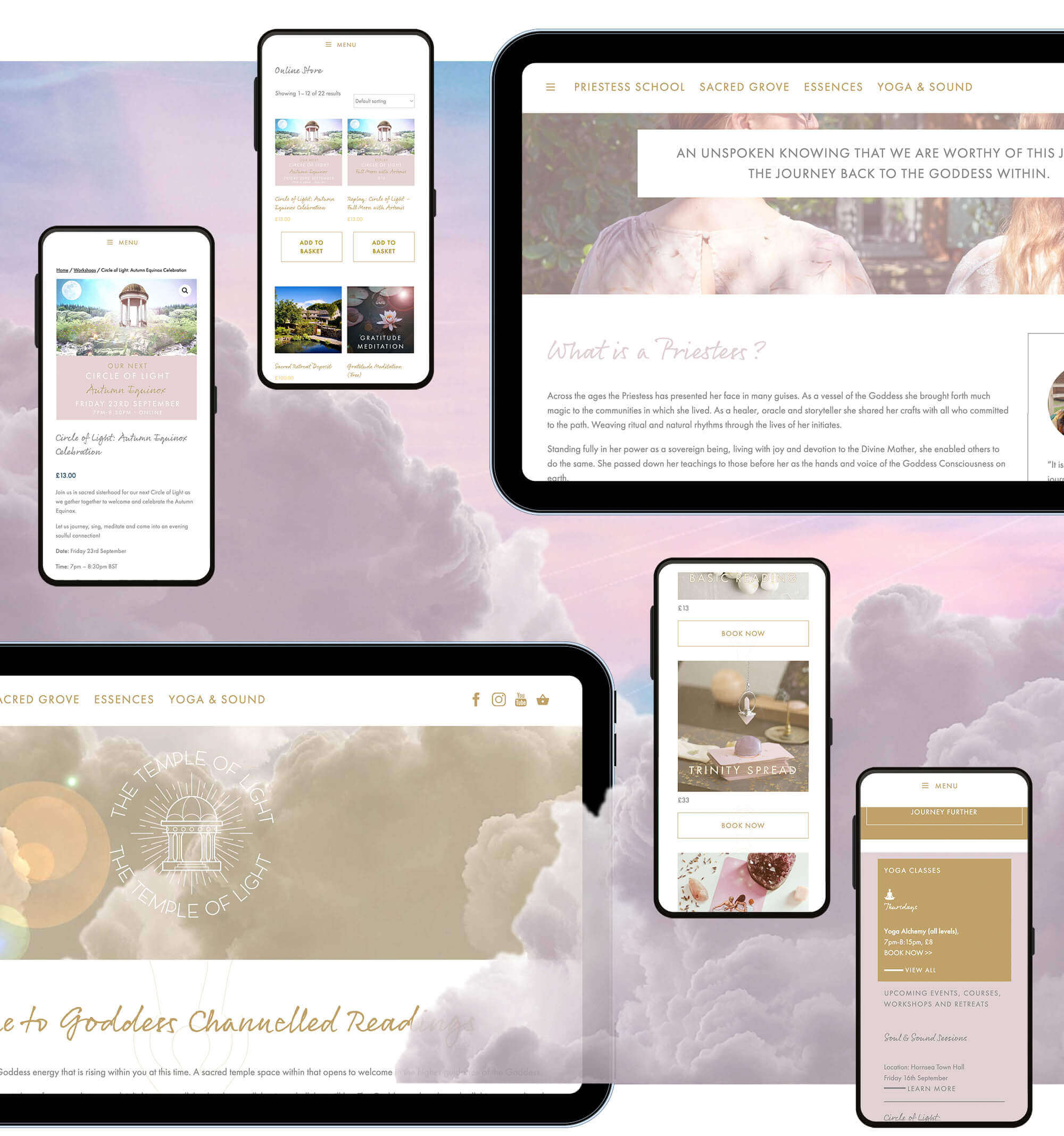 The Temple of Light Responsive Website