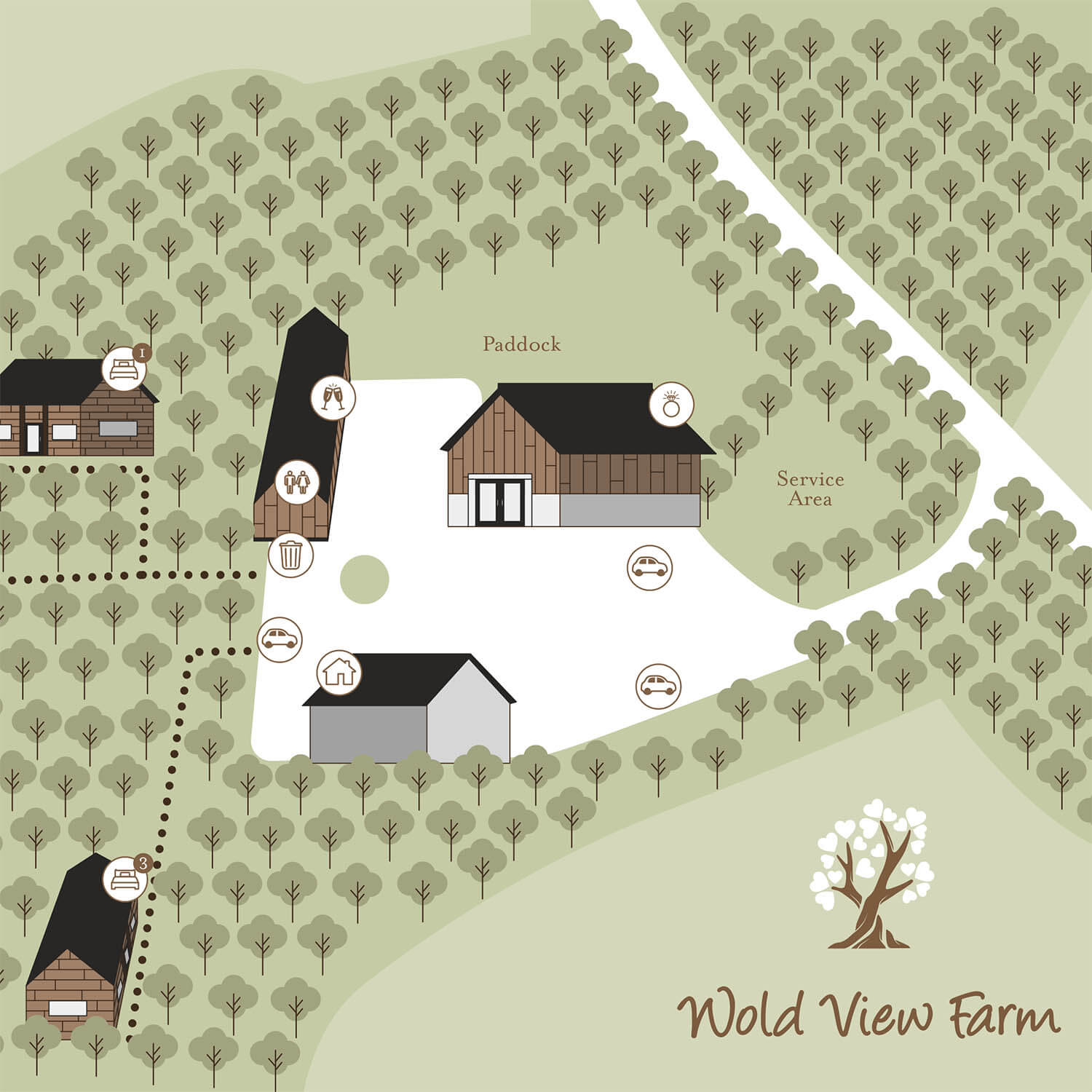 Wold View Farm Map Design