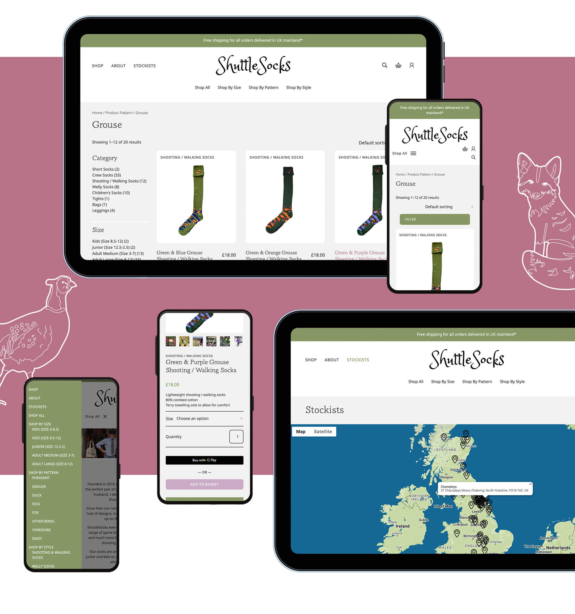 Shuttlesocks Responsive Website