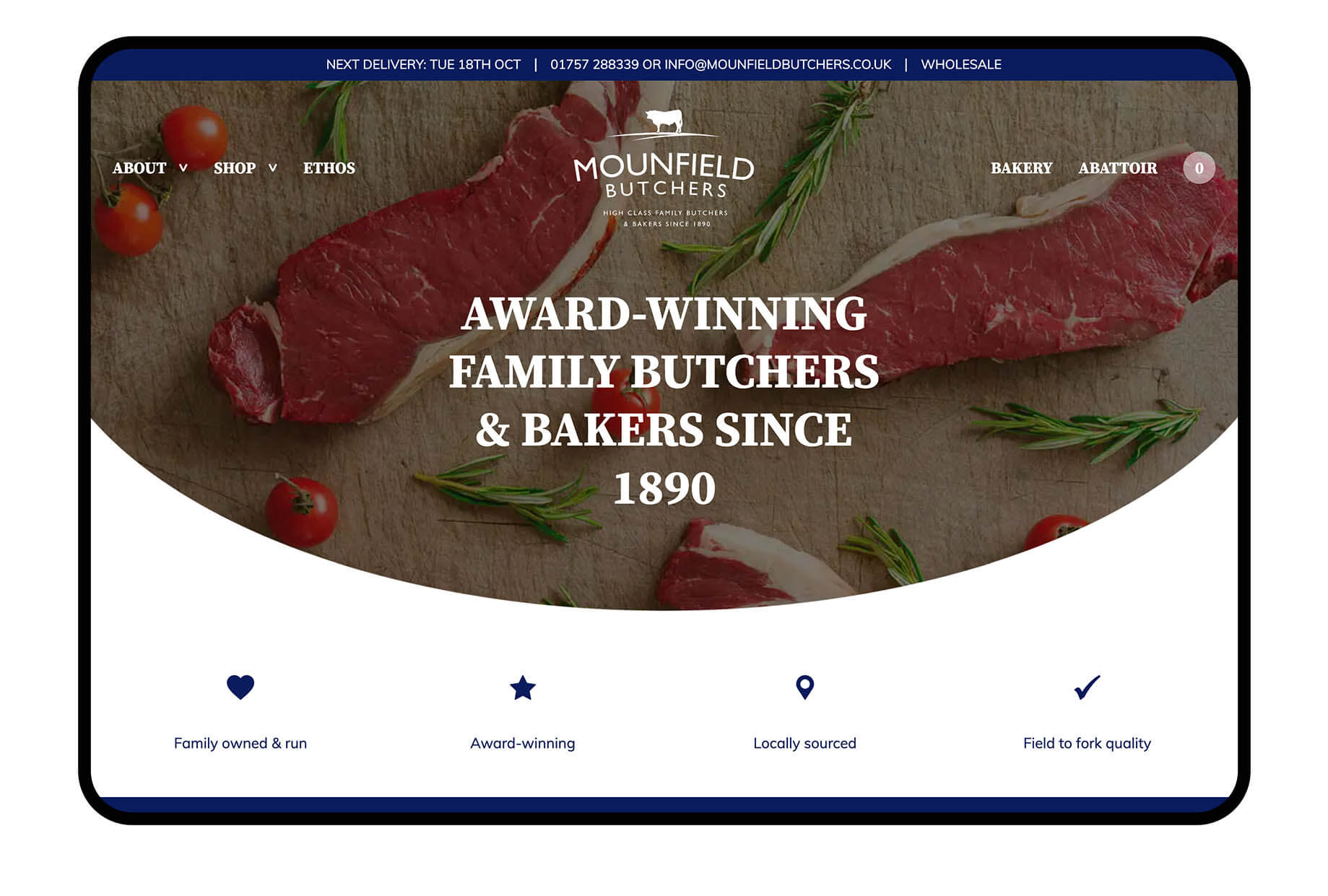 Mounfield Butchers New Website